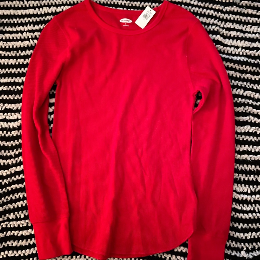 waffle knit long sleeve